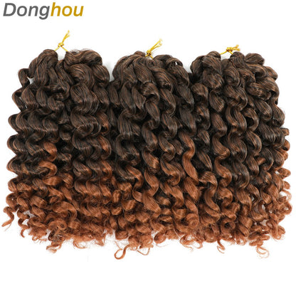 1-4 Pacotes 2X Ringlet Wand Curl Jamaican Bounce 8 polegadas Sintético Wand Curl Twist Braids Hair Crochet Cabelo Cacheado Extensões 20 Raízes
