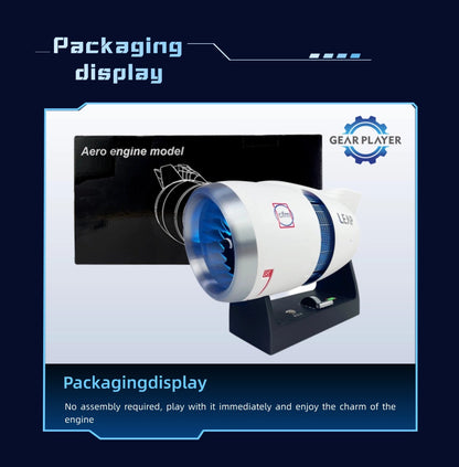 Boeing 747 Turbofan Engine Model Electric Fan Cool Boutique Collection Aircraft Engine Kit for Display and Educational Use