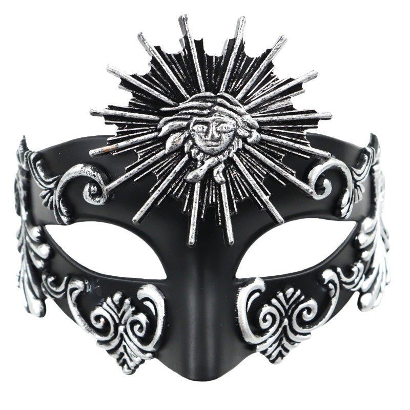 Roman Sun God Steampunk Phantom Masquerade Cosplay Mask Plastic Half Face Men Women Punk Carnival Halloween Props Dance Mask