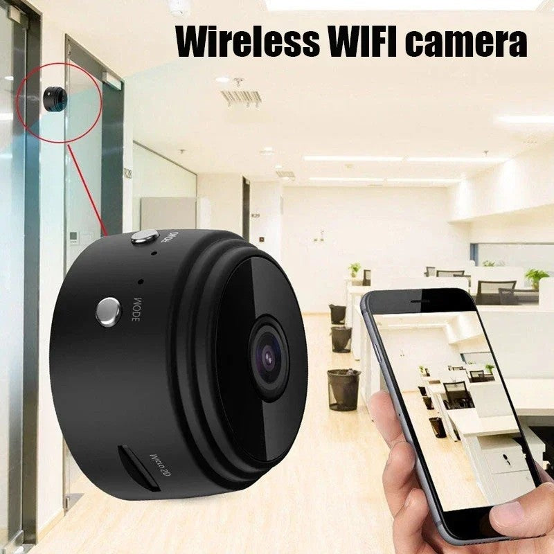 Mini Câmera WiFi A9 Câmera de Segurança para Monitoramento Doméstico Inteligente de Bebês e Animais de Estimação com Gravador de Vídeo Sem Fio
