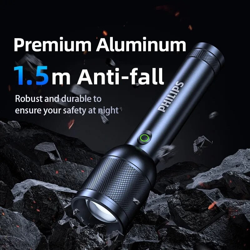 2025 New Philips SFL8168 3200 Lumen LED Flashlight 1000m Portable Powerful Bright Flashlights Camping Lamp for Outdoor Hiking
