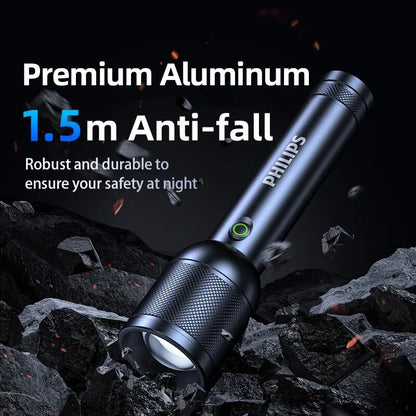 2025 New Philips SFL8168 3200 Lumen LED Flashlight 1000m Portable Powerful Bright Flashlights Camping Lamp for Outdoor Hiking