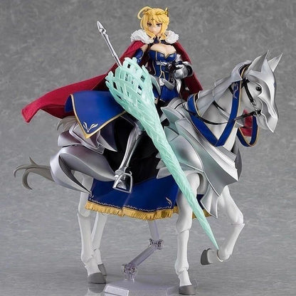 Fate/stay night Anime Boneco Altria Pendragon Ação com Cavalo de Guerra Blindado Figma 568 Dx Estatueta Coleção Ornamento Presente