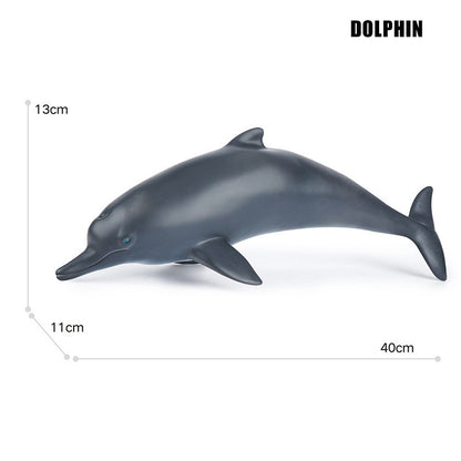 Grandes Animais Marinhos Baleia Jubarte Golfinho Assassino Baleia Azul Agite Cachalote Modelo Bonecos de Ação Tartaruga Marinha Pinguim Brinquedos Educacionais