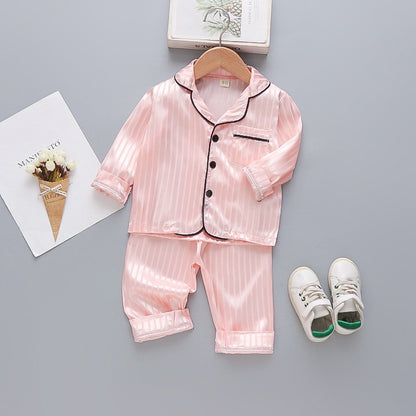 Conjunto de Roupas de Bebê Primavera Outono Meninos Pijama Infantil Camisa Manga Longa Calça 2 Peças/Conjuntos Roupa de Dormir para Crianças Fantasia Infantil