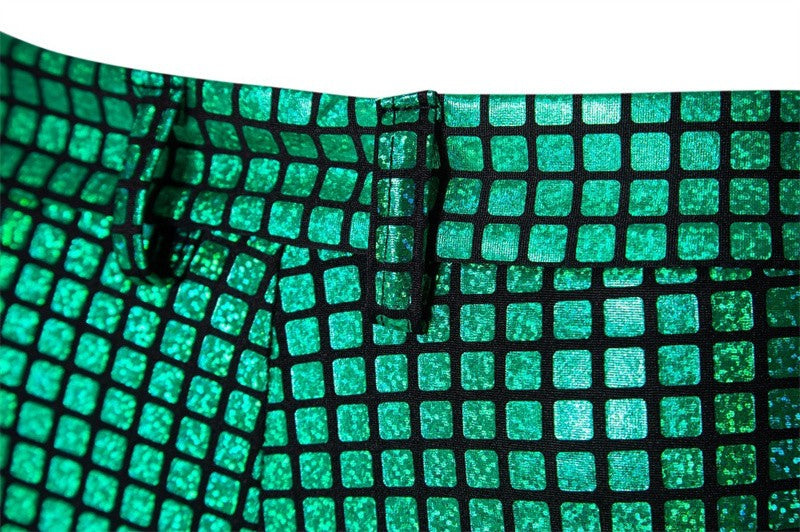 Novas Calças Masculinas Luxuosas de Terno Xadrez com Lantejoulas Moda Masculina Festa de Dança Bar KTV Casual Calças Pequenas Elásticas