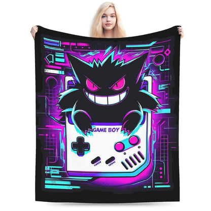 Cobertores Gengar Mantas De Pelúcia Novas Super Quentes Para Meninas Meninos Sofá Cadeira Flanela Colcha Protetor De Cama