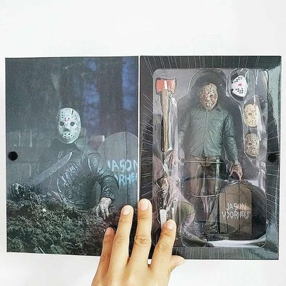 O 13º Brinquedo de Figuras NECA Sexta-Feira 13 Freddy Jason Voorhees Figura de Ação de Sangue Modelo Colecionável do Jason Presentes de Natal Halloween