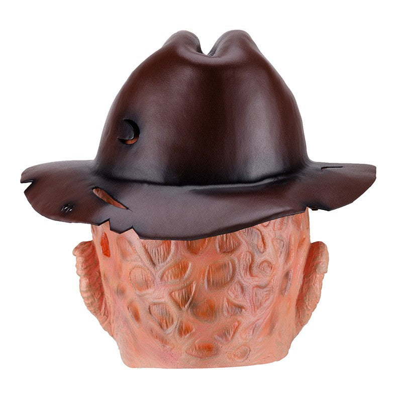 Freddy Cosplay Costume Adult Sweater Red Striped Knitting Top Coat Hat Fnaf Mask Halloween Carnival Party Costume for Men