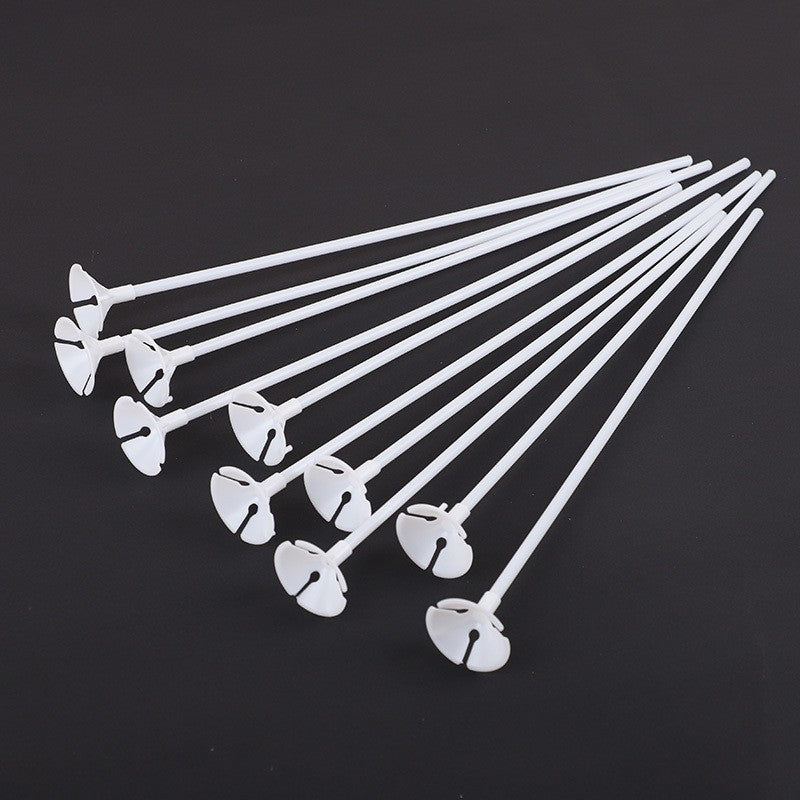 10/20Pcs Multipurpose Plastic Balloon Sticks With Cup White Balloon Holder Birthday Wedding Party Decorations Celebration Supply