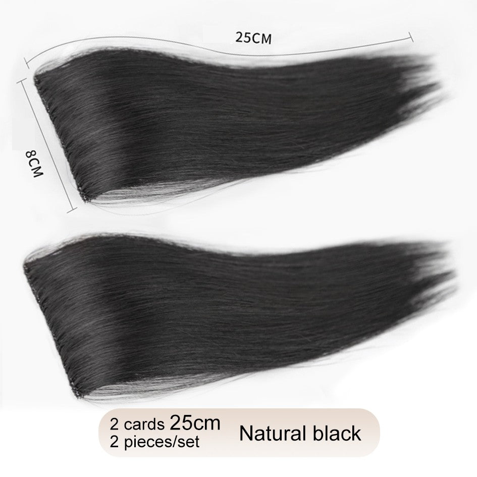 2 peças/conjunto de preenchimento capilar sintético, extensões de cabelo, peça de abertura e de reposição para topo, artefato de reposição
