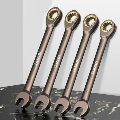 1 Chave de Catraca Dourada, Chave Universal Flexível com Torque para Ferramentas de Reparo Automotivo, Ferramenta Manual Métrica Multi Antiderrapante