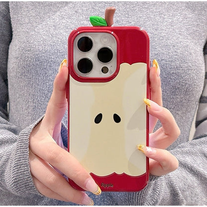 3D Apple Core Phone Case For Iphone 17/16/15/14/13 Pro Max Korean Style Anti Drop Anti Scratch Phone Case