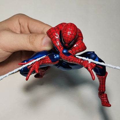 Revoltech Spiderman Figura Amazing Yamaguchi No.002 Homem-Aranha Boneco de Ação Modelo de Coleção Peter Parker Figuras Articuladas Brinquedos