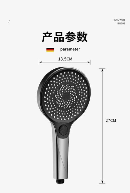 135mm Large Flow High Pressure Shower Head 3 Modes Adjustable Spray Nozzles Water Saving Showerhead Faucet Bathroom Accessories