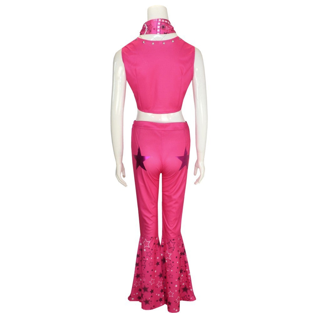 Costume De Cosplay Du Film Ken Pour Adulte, T-shirt Noir, Écharpe Rose, Ensemble Complet, Princesse, Ixde Carnaval D'Halloween