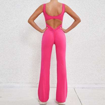 Sexy Back V Yoga Jumpsuit Women Women Sports Jumpsuit Fitness Rompers Training Yoga Suit Sportswear Stretch Workout Bodysuits