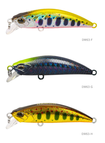 TSURINOYA DW63 50mm/5g Isca Artificial Minnow Jerkbait de Afundamento Wobblers de Plástico Rígido para Pesca de Robalo Truta e Lúcio