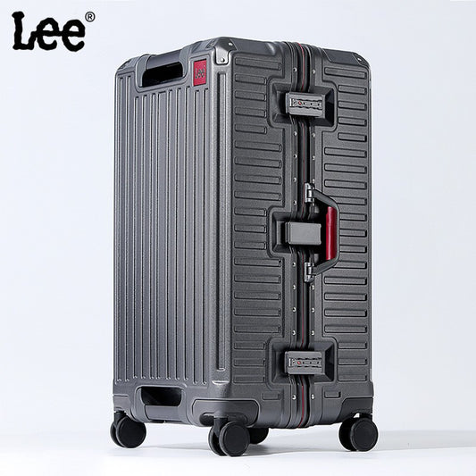 Suitcase Wide Handle Travel Suitcase Men 20 24 26 Carry-On Luggage Women PC Aluminum Frame Trolley Case