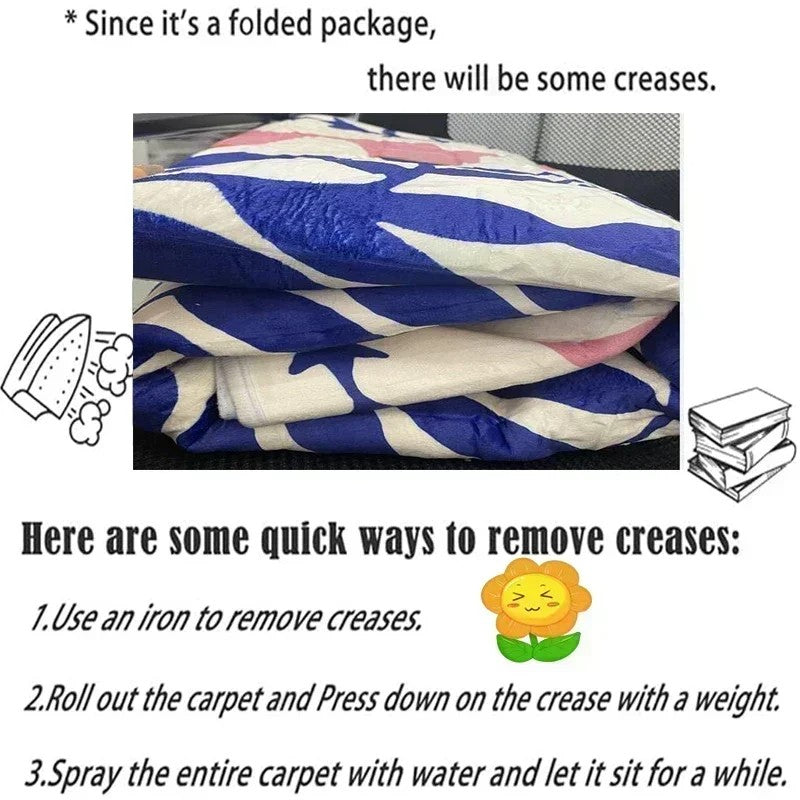 VIKAMA Rainbow Semi-Circular Carpet Non-Slip Noise Reduction Bedroom Bedside Rugs Entryway Door Mat Home Decoration