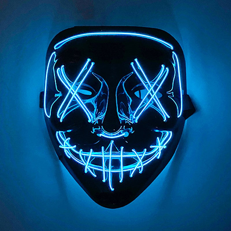 1 pcs Attractive Neon EL Wire Mask  More Colors For Choice Luminous LED Purge Mask Adult Cosplay Prop For Night Glow In The Dark