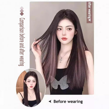 One-piece ear-hanging, traceless color hair extensions