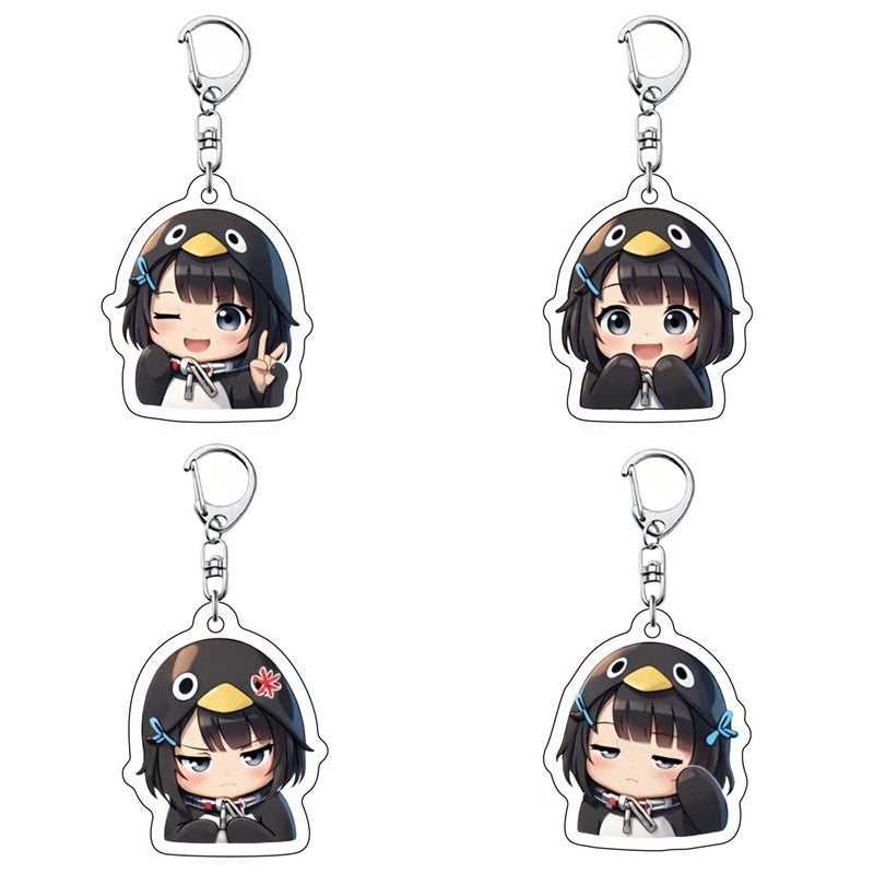 Funny Keychain Keyboard Keychain Press Button Keyring Make Sound Keyrings Goo Goo Gaga Hanging Pendant for Bag