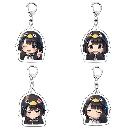 Funny Keychain Keyboard Keychain Press Button Keyring Make Sound Keyrings Goo Goo Gaga Hanging Pendant for Bag