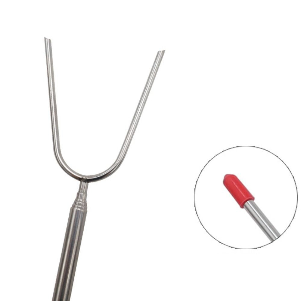 Telescopic BBQ Forks Marshmallows Roasting Sticks Stainless Steel Extendable Hot Dog Sausages Skewers Barbecue Tools