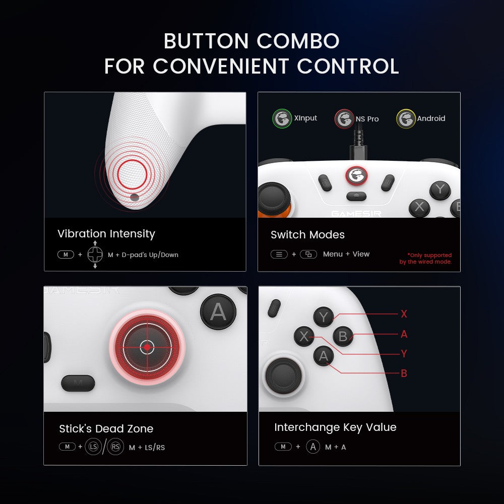 GameSir T4 Nova Lite - Wireless Switch Controller Bluetooth Gamepad with Hall Effect for Nintendo Switch iPhone Android Phone PC