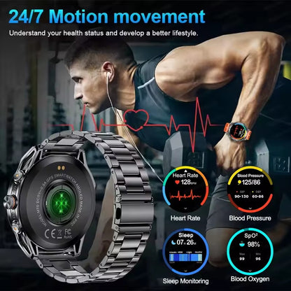 Novo Smartwatch GPS 2025 Bateria de 1000mAh Bússola 10ATM À Prova D'água Táticas Esportivas Lanterna Chamada BT Smart Watch Para Homens Para xiaomi