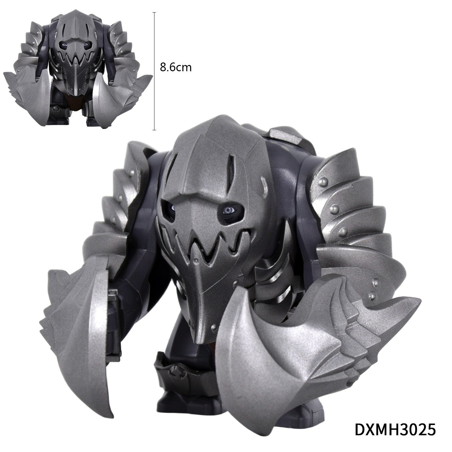 Medieval Cave Troll Building Blocks Weathered Rust Armor Rich Accessories Large Posable Brick Figure Fantasy Collectible Toy