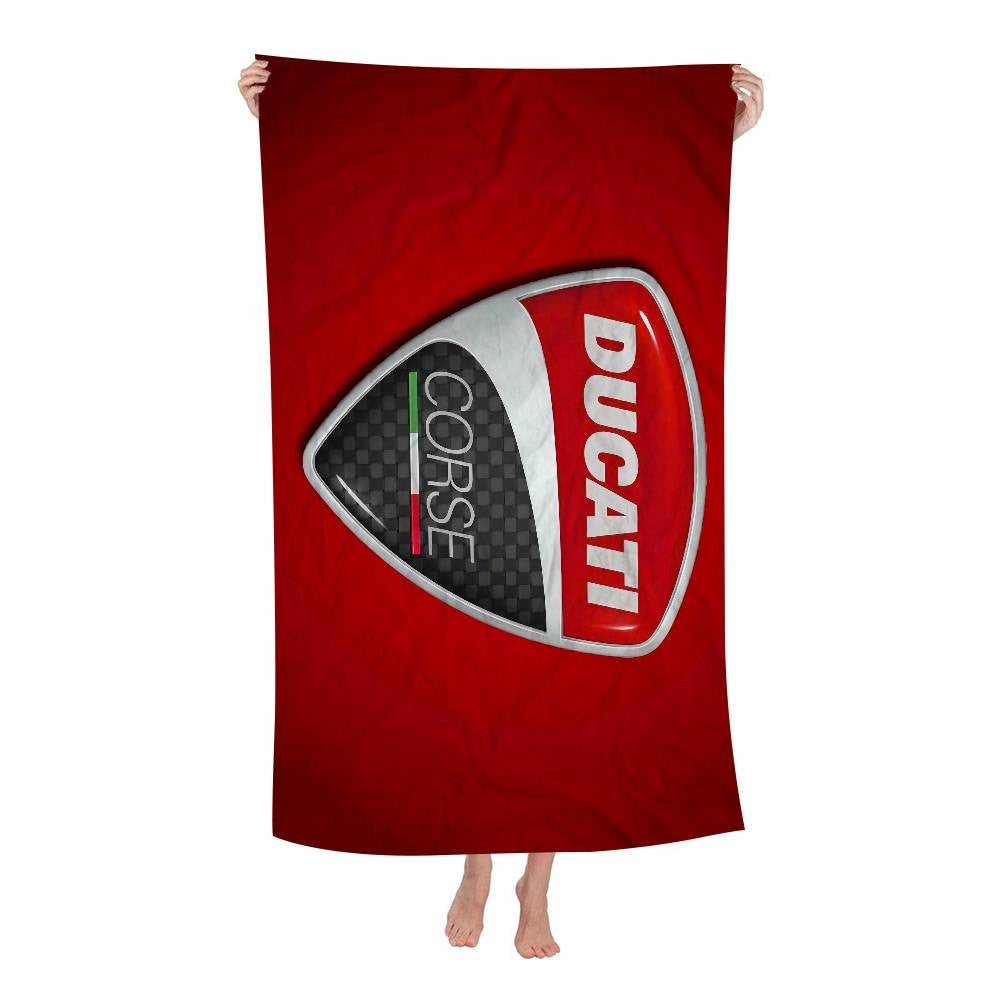 Ducati Motorcycle LOGO Beach Towel For Kids Personalized Bath Towel Pool Towel Vacation Gift Picnic Towel Party Gift