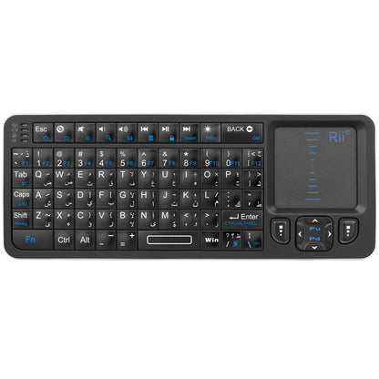 Rii K06 Mini Bluetooth Keyboard,Backlit 2.4GHz Wireless Keyboard with IR Learning Touchpad Android TV Box? Mac, Laptop, Windows