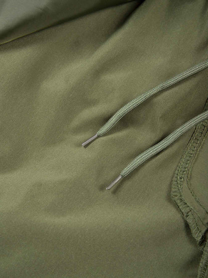 Men's Tactical Shorts Summer Casual Cargo Shorts Knee-length Multi-pockets Elastic Waist Work Hiking Overalls Short Pants Male