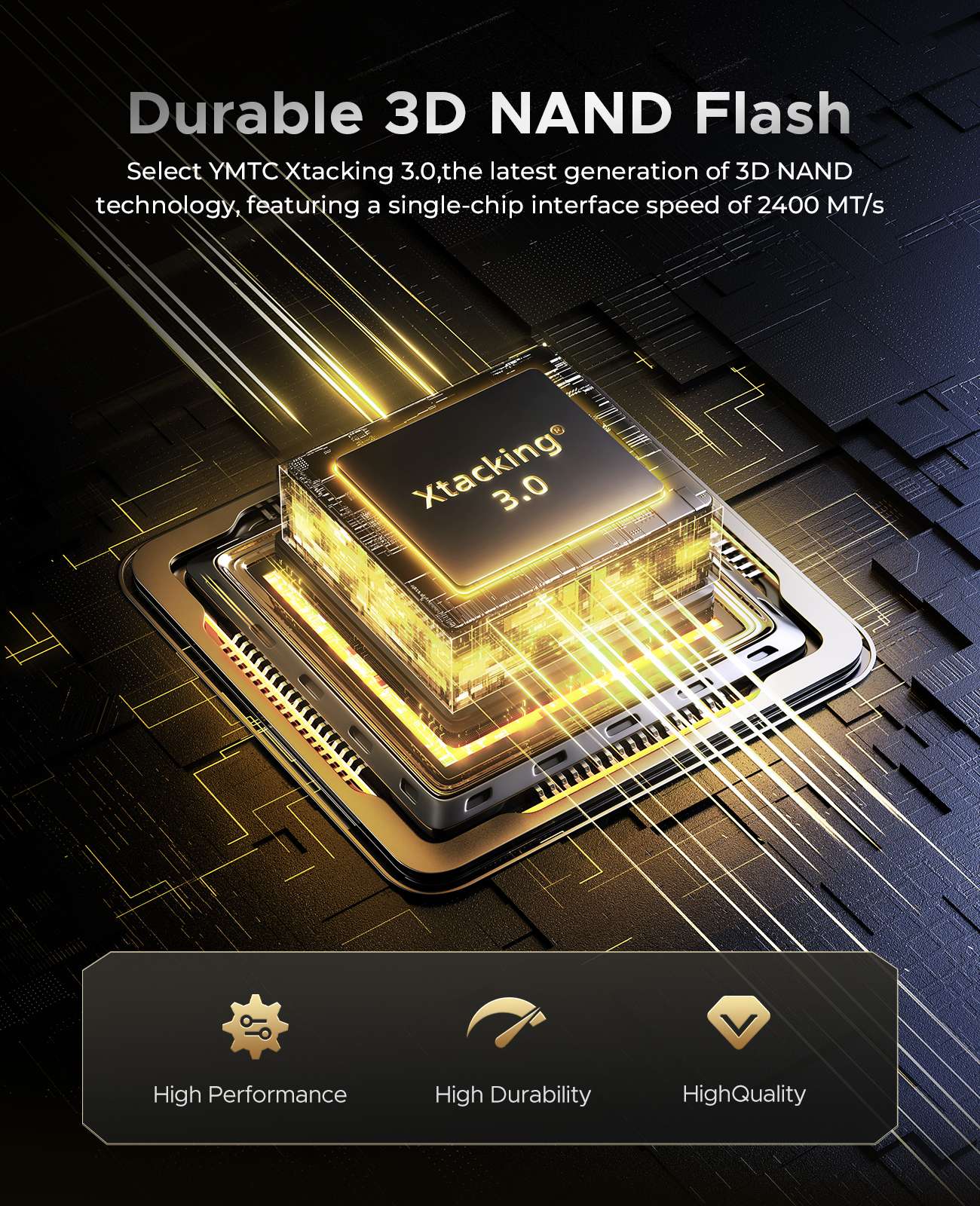 ORICO NVMe 2.0 SSD Interno de Estado Sólido TLC PCIe Gen4 M.2 2280 7450MB/s para Workstations de Computação de Alto Desempenho e PlayStation