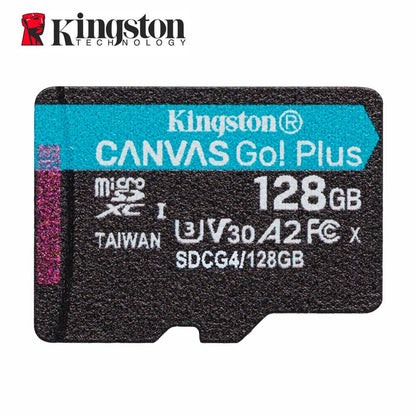 Cartão de Memória Kingston Até 200MB/S Micro SD TF 64GB 256GB 128GB 512GB 1TB Velocidade de Leitura Classe 10 U1 V30 A1 Flash para Eletrônicos