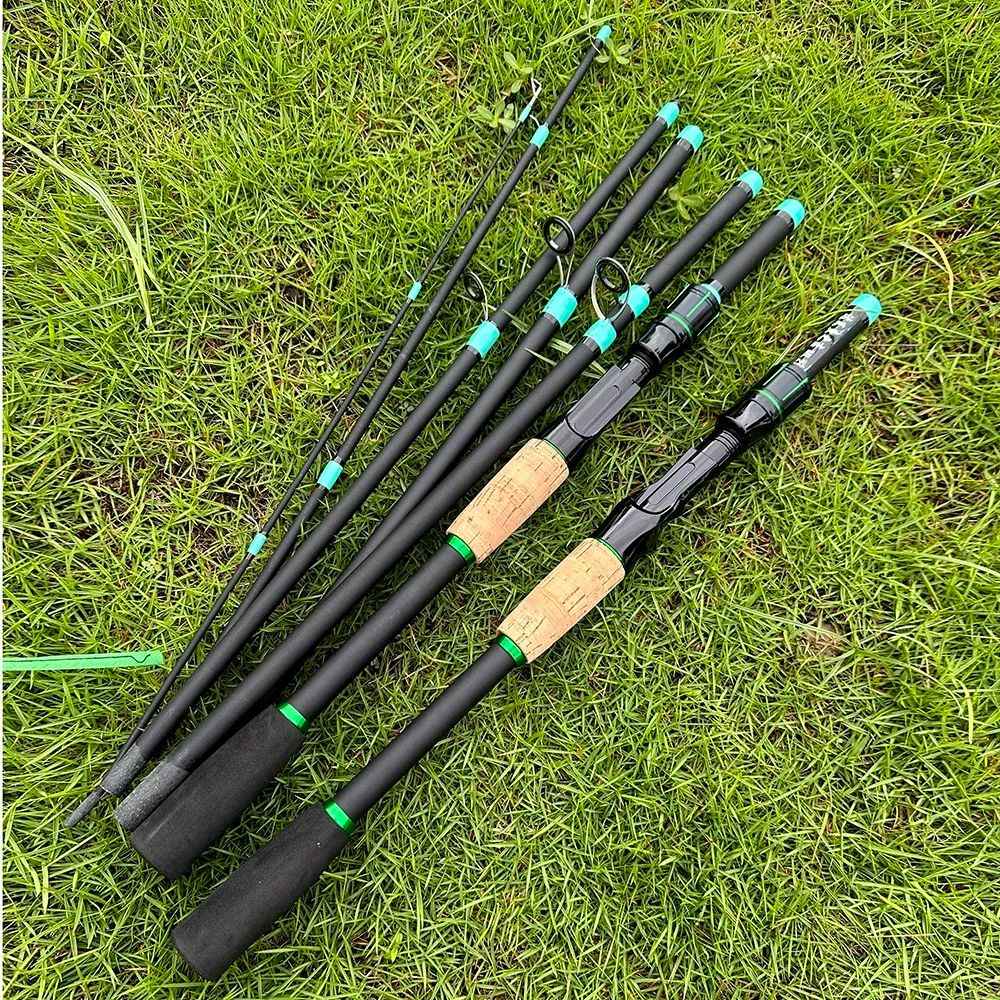 Vara de Pesca de Arremesso e Spinning, Ponta Sólida ML 1,8/2,1m, Ultraleve, para Jigging de Trutas, 4/5 Seções, Pesca