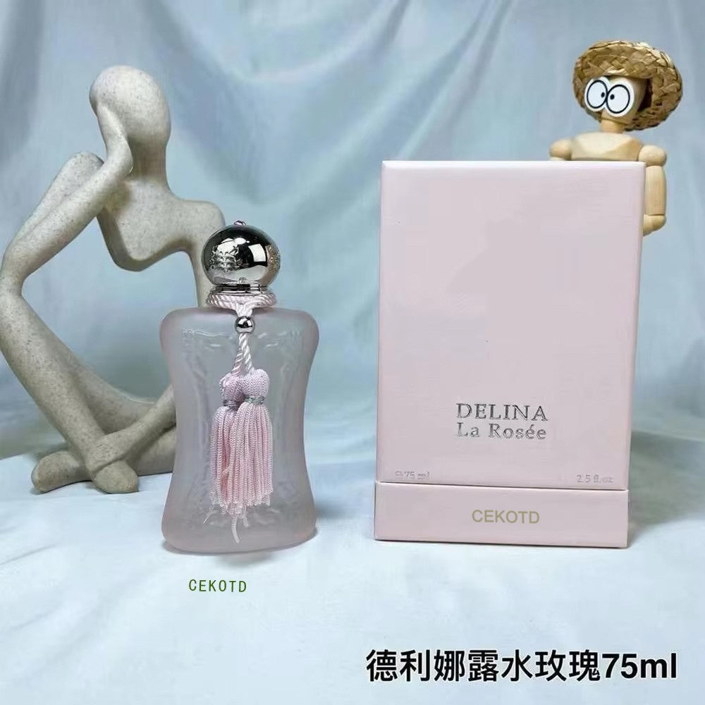 Perfume Unissex de Qualidade Rosas Orientais 75ml Colônia de Longa Duração Aroma Floral Spray Corporal de Perfume Presente