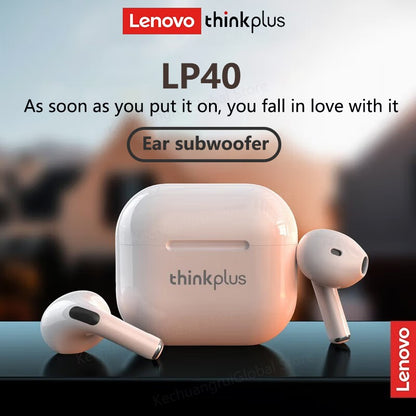 Original Lenovo LP40Pro LP40 LP40II Wireless Bluetooth 5.3 Earphones TWS HiFi Earbuds Sport headset Long Standby with Mic 2025