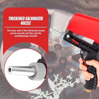Pistola de Jato de Areia Ajustável 90psi Máquina de Jato de Areia Portátil para Casa Jato de Areia Gravitacional Pneumática Conjunto de Pistola Pequena Portátil Ferramenta a Ar