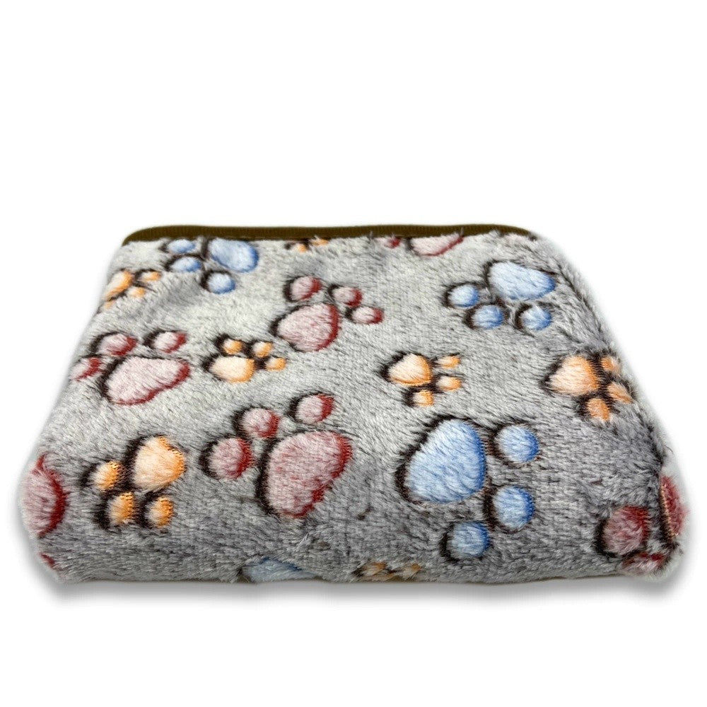 Cobertores para cães Gatos Cobertor de estimação de lã macia e fofa Quente Design de estampa fofa Patinha de cachorro gatinho Pequeno
