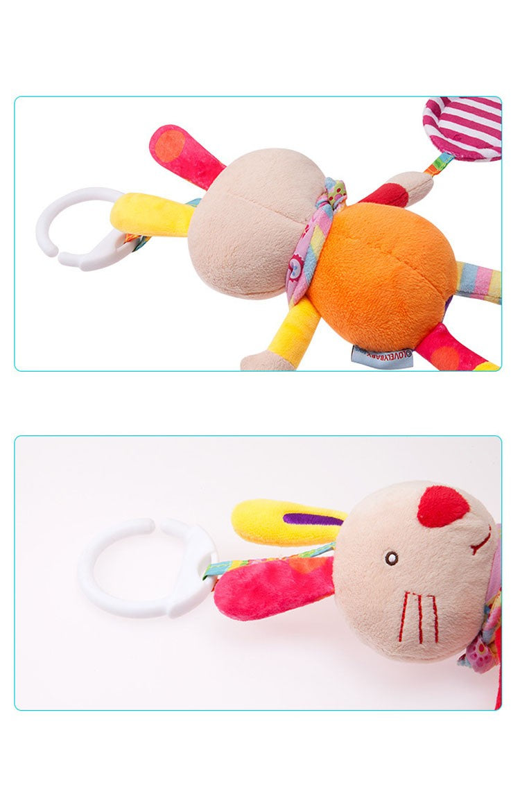 Hot Sale Newborn Baby Plush Stroller Toys Baby Rattles Mobiles Cartoon Animal Hanging Bell Educational Baby Toys 0-12 Months