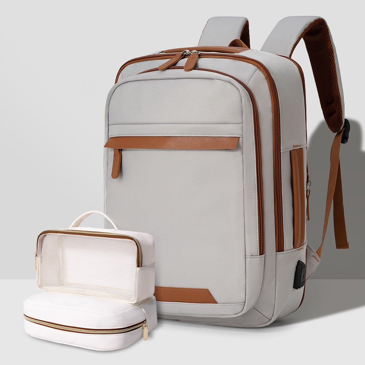 High-Quality USB Rechargeable Backpack Men's Waterproof Bag Large Laptop Backpack Unisex School Bag Youth Backpack