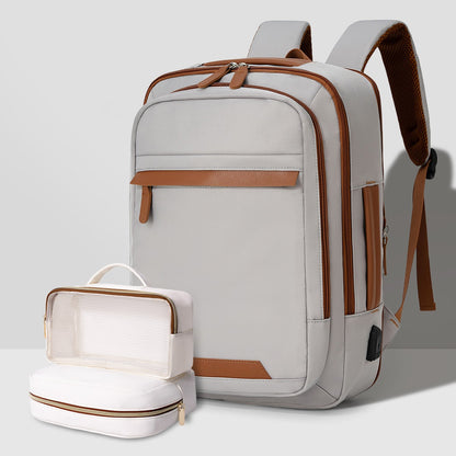 High-Quality USB Rechargeable Backpack Men's Waterproof Bag Large Laptop Backpack Unisex School Bag Youth Backpack