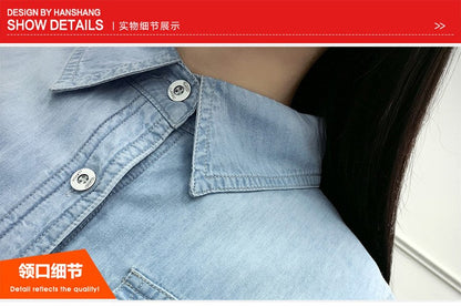 2022 Casual winter Autumn warm thick fleece denim Blouses Women Ladies Tops Women Blouses Long Sleeve Shirt clothe S-3XL