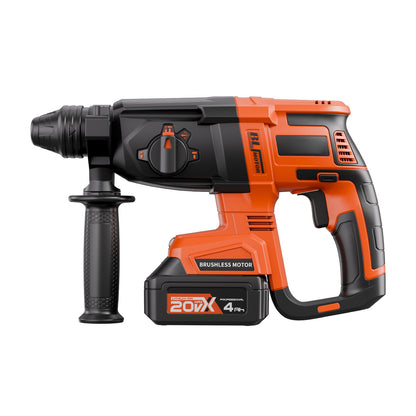 Furadeira de Impacto sem Fio Brushless 20V 26/28mm 1 polegada SDS-Plus Furadeira Rotativa Elétrica Leve Kit de Ferramentas Elétricas SucceBuy