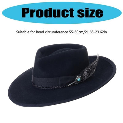 A52E Denims Styles Wool Felted Hat Breathable Warm Hat Light weight Soft Hat