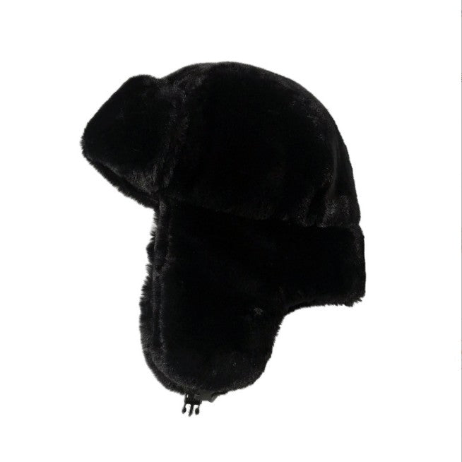 Gorros Femininos de Inverno Quentes e Grossos Estilo Russo, Moda Coreana Ushanka, Chapéu de Aviador com Protetor de Orelha, Chapéu Bomber Feminino Ajustável, Tendência
