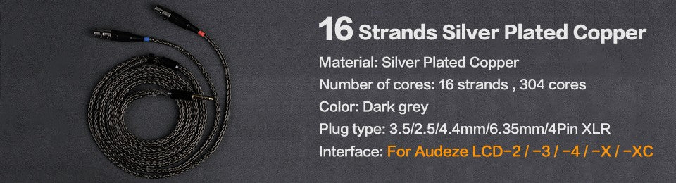 OPENHEART 8 Core Headphone Cable 1 to 2 jack dual  3.5/2.5/4.4mm Balanced Cable Silver Plated Copper Upgrade Replacement 2m 3m